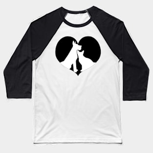 Dog and cat Baseball T-Shirt